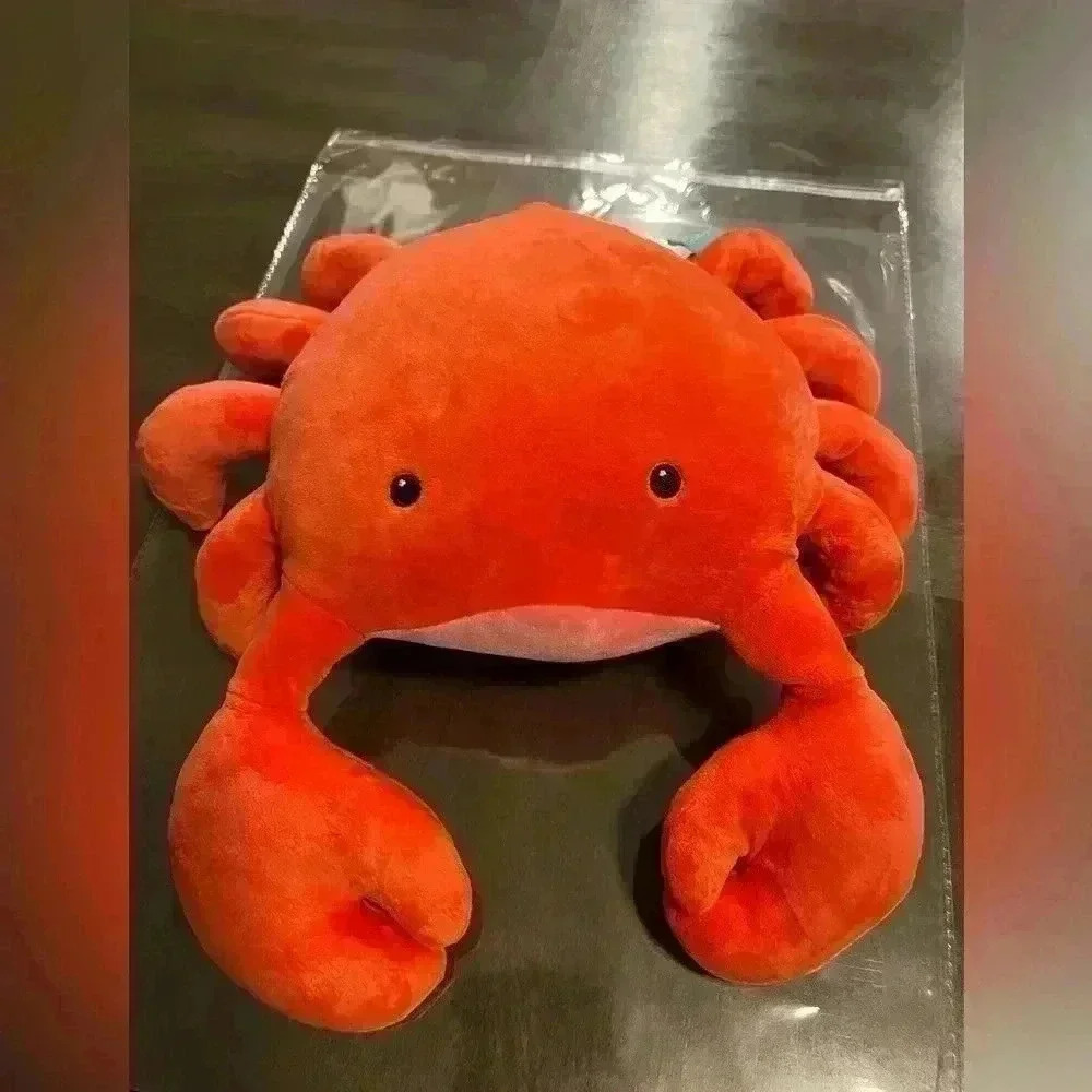 Manhattan Toy Velveteen Soft Plush Stuffed Orange Crab Toy Ocean